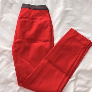 Red dress pants from Zara